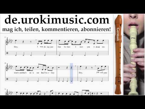 Blockflötenunterricht G. The Chainsmokers ft. Halsey - Closer Teil#2 um-995