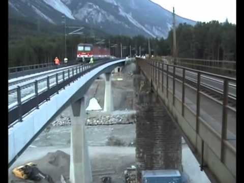 Arlbergbahn 2011, Neubau der Brücke "Ötztaler Ache" der ÖBB