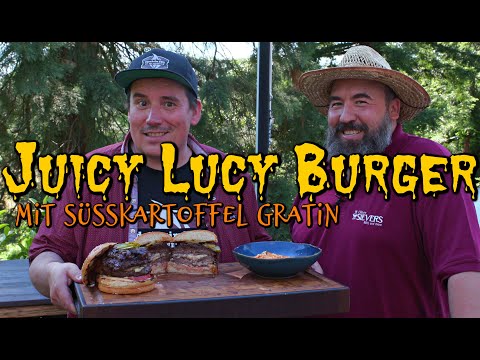 JUICY LUCY BURGER und Süßkartoffel Gratin von BBQ & Grillweltmeister Oliver Sievers