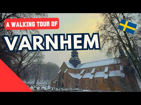 VARNHEM Walking Tour 🇸🇪 | Snowy Medieval Church & Monastery
