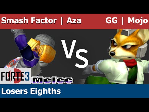 Forte 3 Melee - Smash Factor | Aza (Sheik) vs GG | Mojo (Fox) - Losers Eighths