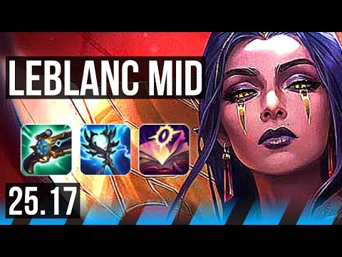 LEBLANC vs VIEGO (MID) | 62k DMG, 18/3/18, Legendary | KR Master | 25.17