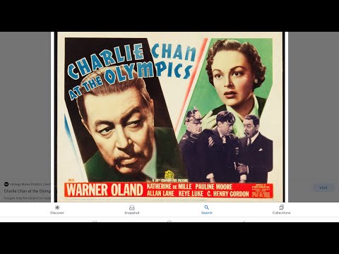 CHARLIE CHAN AT THE OLYMPICS 1937 ( A CHARLIE CHAN MURDER MYSTERY)