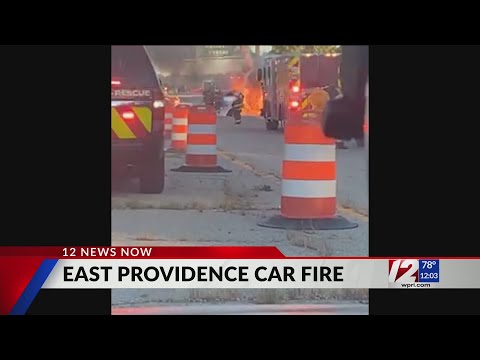 Car fire ties up traffic on East Providence bridge