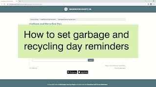How to set garbage and recycling day reminders