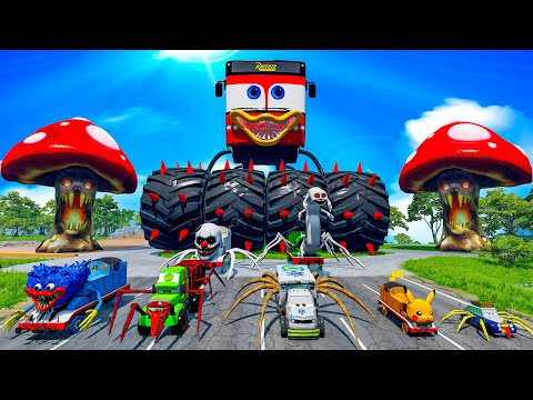ALL MONSTERS Big & Small Cars with NEW RENG RENG BUS EATER & CAR EATER & BUS EATER – BeamNG Drive