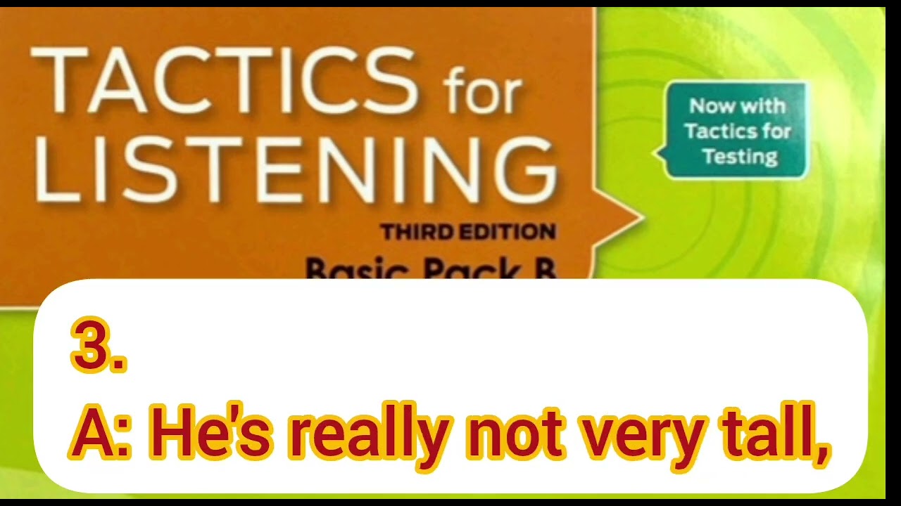 TACTICS for LISTENING basic Unit 2 listening 1 
