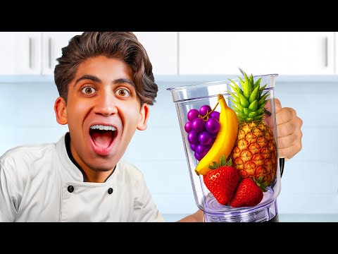 100 FRUITS melted into 1 SMOOTHIE! 😳😱