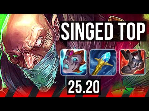 SINGED vs GAREN (TOP) | 1400+ games | EUW Master | 25.20