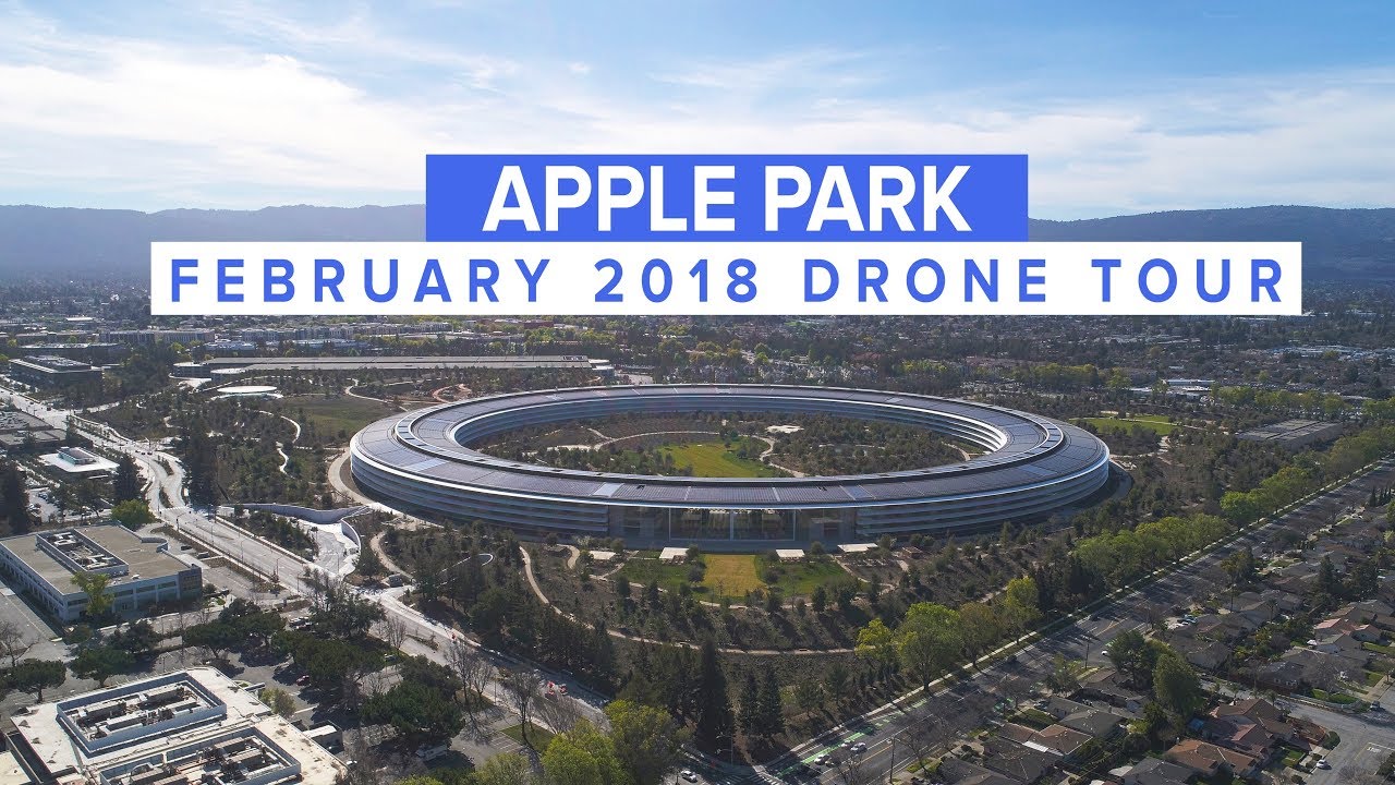С дрон над APPLE PARK - февруари 2018