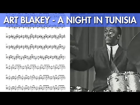 Art Blakey's Solo on "A Night in Tunisia" (Live in 1958) -  Solo Transcription for Drumset
