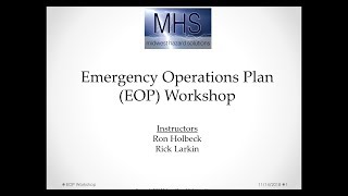Emergency Operations Plan (EOP) Training