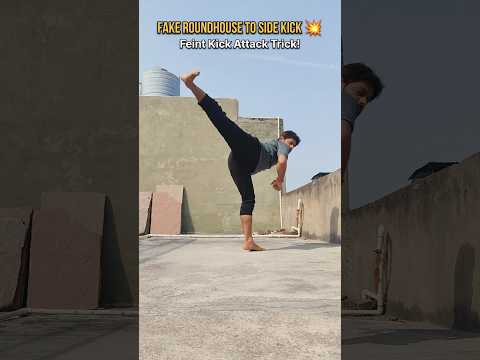 ​Master Fake Roundhouse To Side Kick Feint Combo 🥋💥 #shorts
