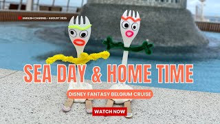 🌊 Sea Day Survival & Saying Goodbye | Disney Fantasy Final Vlog (Belgium Cruise 2025)