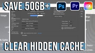 DO THIS TO STOP ADOBE STEALING YOUR HARD DRIVE SPACE? Premiere Pro  + Photoshop + Creative Cloud