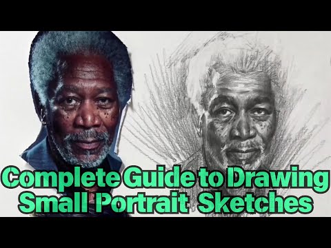 Complete Guide to Drawing Small Portrait Sketches | Full Respect to Freeman #drawing #sketch