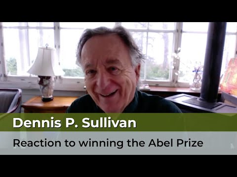 Dennis Sullivan's reaction to winning the Abel Prize