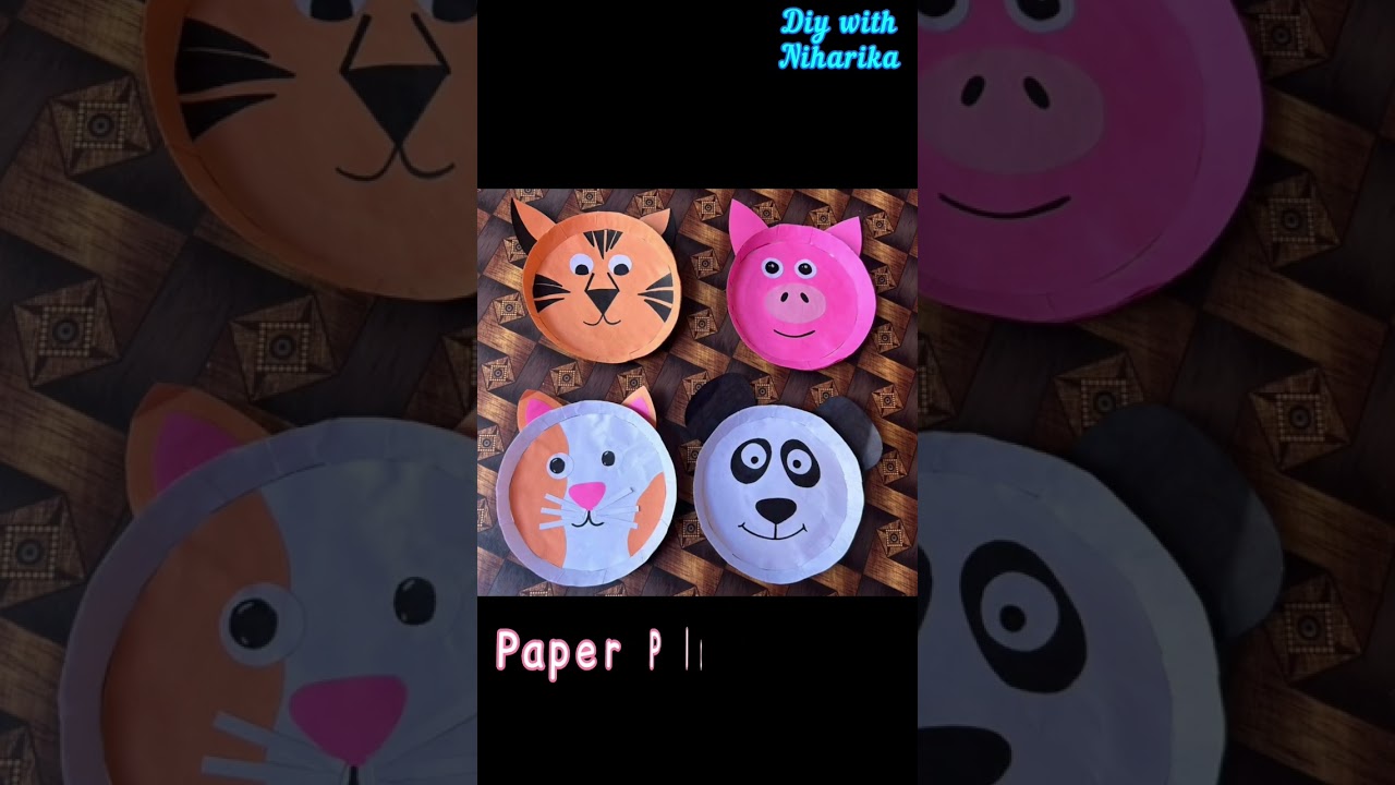 Diy Paper Plate Animal Masks |School Crafts Ideas