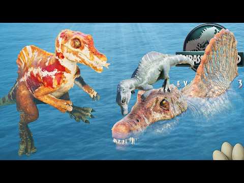 NEW BABY SPINOSAURUS SHOWCASE: All Cute Animations, Battles & Breakout - Jurassic World Evolution 3