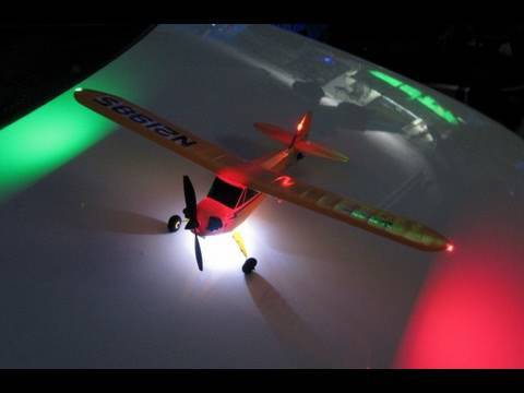 I turned my PZ Micro  J-3 cub into a Night Flyer by NightFlyyer.