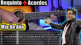 Mia Un Año - Juan Gabriel Y Eslabón Armado - Requinto + Acordes | Tutorial Guitarra | TABS