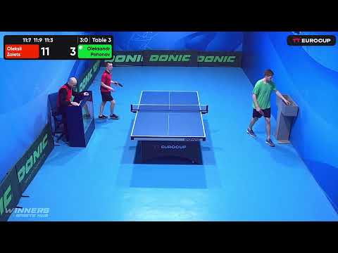 12:00  Oleksii Zaiets 3-0 Oleksandr Pohonov 25.04.2023 TT Euro.Cup Ukraine Professional. Table 3