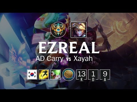 Ezreal AD Carry vs Xayah - KR Challenger Patch 8.9