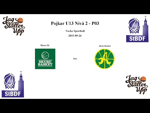 Skuru Basket (P03) mot Alvik Basket 2015-09-26