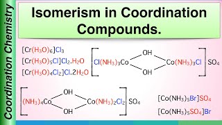 Isomerism in Coordination Compounds - Coordination chemistry