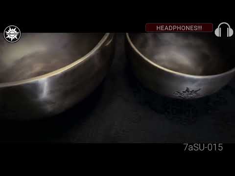 Acoustic set of 7 singing bowls Healingbowl® Professional Surya® 12,5 - 16,7 cm, sharp - видео
