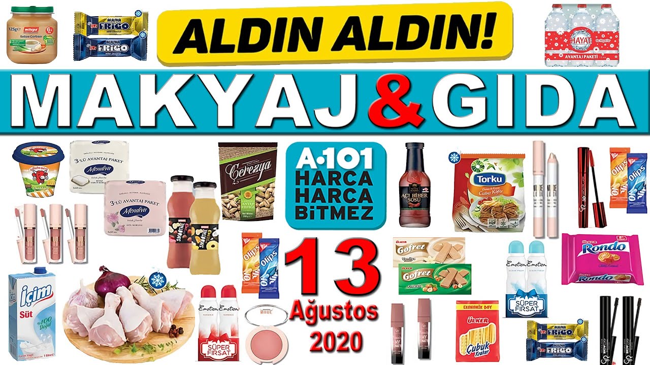 A101 Makyaj Gıda Aktüel Kataloğu | A101 13 Ağustos 2020 Kataloğu | A101 Tek Tek | A101 13 Ağustos