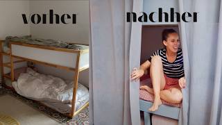 KINDERZIMMER-MAKEOVER im französischen Vintage Style| IKEA KURA Hack | DIY Himmelbett wird zur Höhle