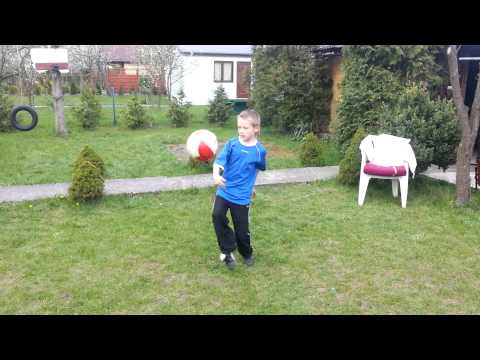 Kacper Plichta w wieku 8 lat