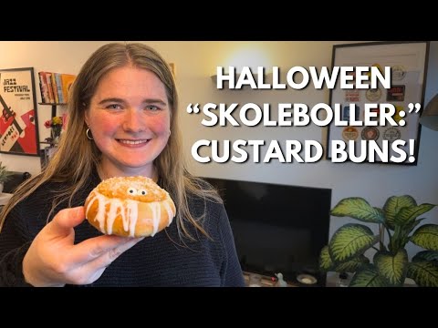 How to Make Halloween "Skoleboller:" Pumpkin Pie Custard Buns!