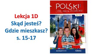Krok po kroku Junior. Skąd jesteś? Gdzie mieszkasz?