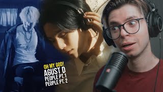 Download lagu Agust D | Agust D MV / People Pt. 1 Lyrics / People Pt. 2 (feat. IU 아이유) MV REACTION | DG REACTS mp3