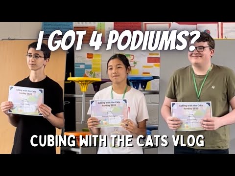 I GOT 4 PODIUMS??? | Cubing with the Cats VLOG