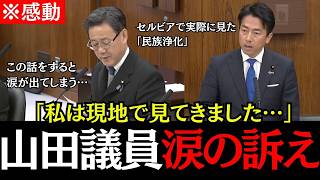 【涙の訴え】国民民主党山田議員が語る衝撃の事実！セルビアで実際に見た「民族浄化」について涙を流す　【国民民主党/山田吉彦/ 榛葉賀津也/小泉進次郎】