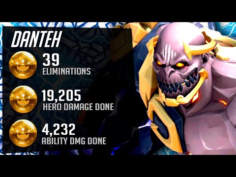 Danteh Pro Doomfist and Echo gameplay! 39 elims! [ Overwatch Season 33 Top 500 ]
