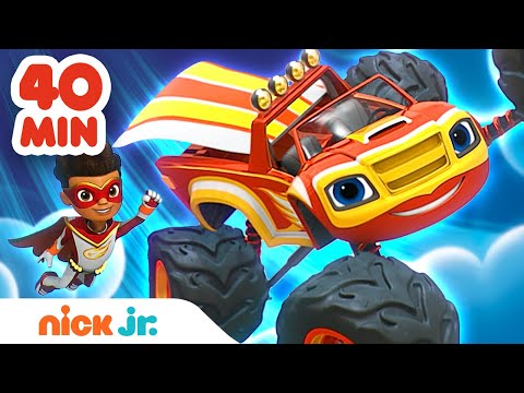 Capa de Blaze| 40 MINUTOS das melhores missões com o Blaze e o AJ | Nick Jr. em Português