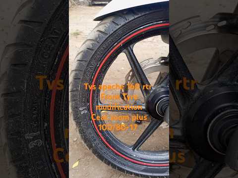 TVS APACHE 160 RTR FRONT TYRE CHANGE 90/90-17 TO 100/80-17 #shorts#ytshorts  #bikelover