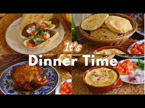 Let's prepare dinner | Grilled chicken | Pita bread | Hummus | Falafel Sandwich | The Cookbook