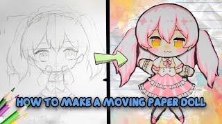 [✂DIY PAPER 🎀] How to make a gacha doll | Step by step details