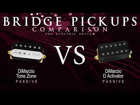 DiMarzio TONE ZONE vs D ACTIVATOR - Passive Bridge Pickup Guitar Tone Comparison Demo