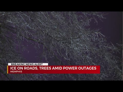 Ice on roads, power outages reported in Memphis
