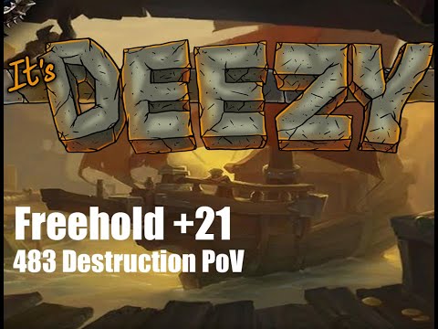 +21 Freehold Destruction Warlock PoV Mythic+ Fortified/Bursting/Volcanic/Awakened