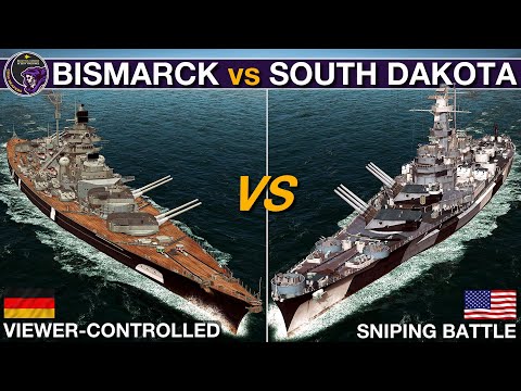 Bismarck Battleship vs South Dakota (ROUND 2) | War On The Sea