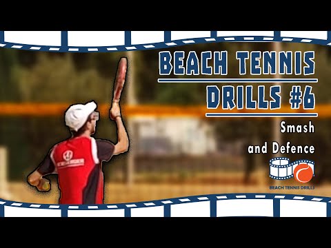 Beach Tennis Drills #6 - Smashes and Defence (3 players)