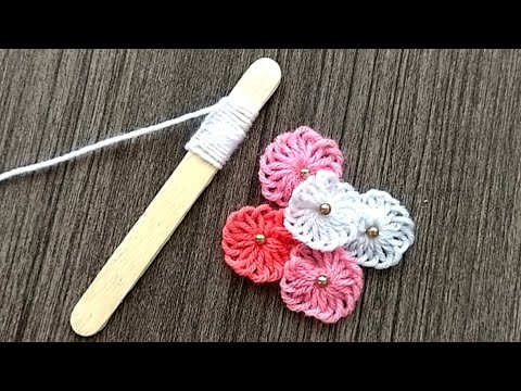 Hand Embroidery Amazing Trick | Easy Woolen Flower with Ice cream Stick