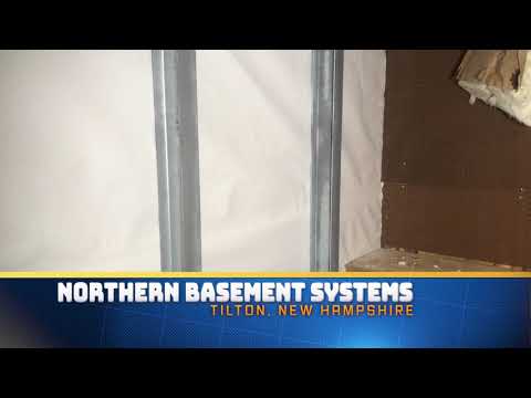 Basement Waterproofing & Foundation Wall Support in Tilton, New Hampshire.